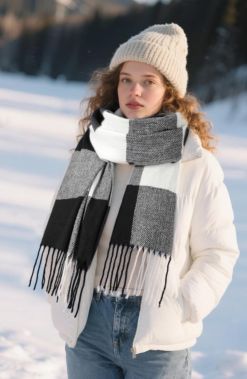 Pleneal Scarf for Women, Womens Winter/Fall Scarf,Long Plaid Shawls and Wraps, Cashmere Feel Blanket Pashmina Scarves - Image 4
